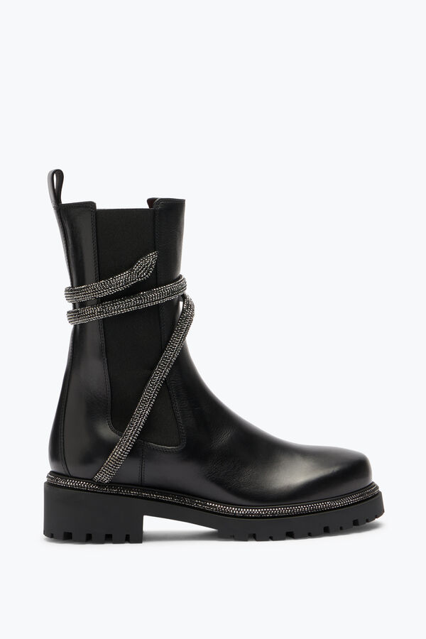 jeweled cleo bekämpa svart biker boots rene caovilla