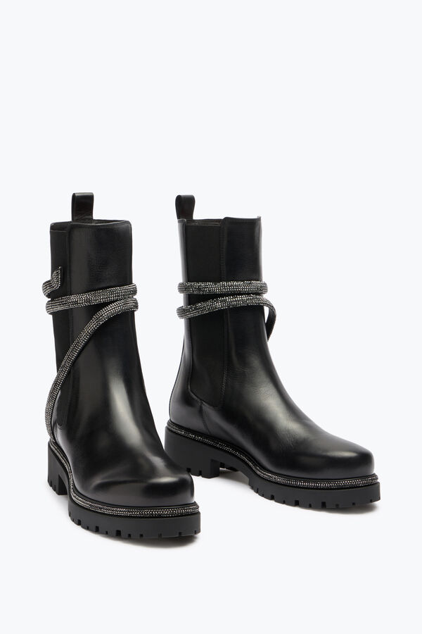 jeweled cleo bekämpa svart biker boots rene caovilla