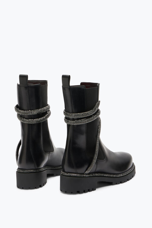 jeweled cleo bekämpa svart biker boots rene caovilla