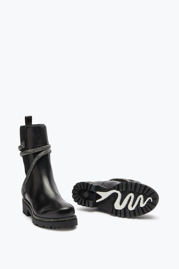jeweled cleo bekämpa svart biker boots rene caovilla