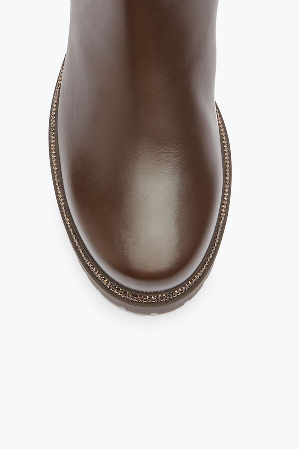 jeweled cleo crystal kastanjebrunt bootie 25 rene caovilla