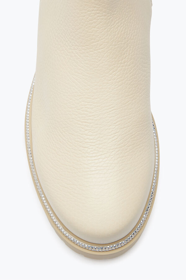 jeweled cleo vitt läder bootie 25 rene caovilla
