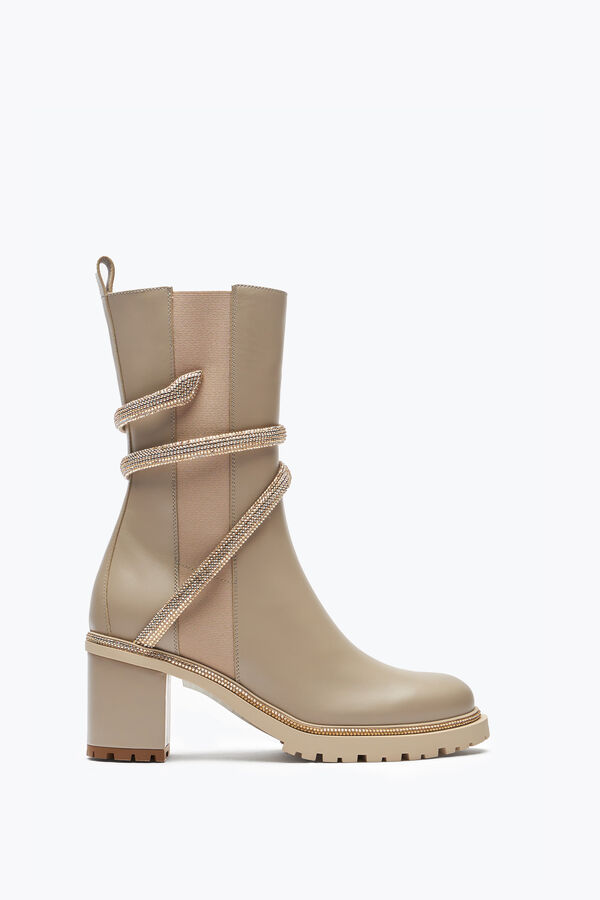 jeweled cleo kristaller beige bootie 60 rene caovilla