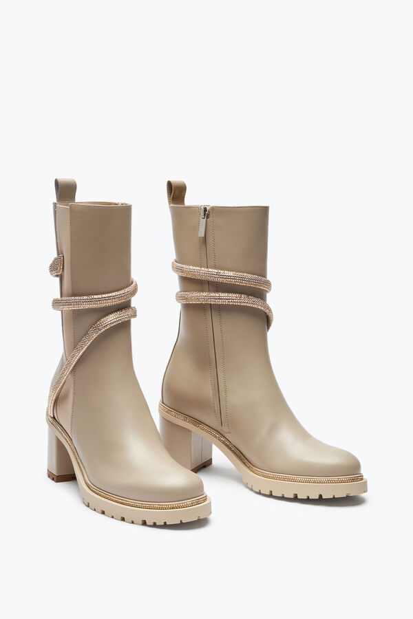 jeweled cleo kristaller beige bootie 60 rene caovilla