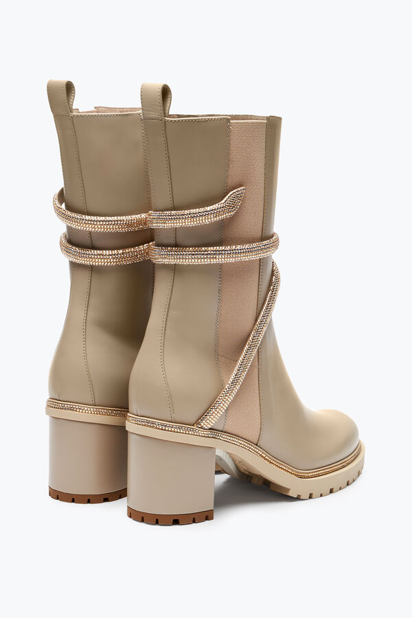 jeweled cleo kristaller beige bootie 60 rene caovilla