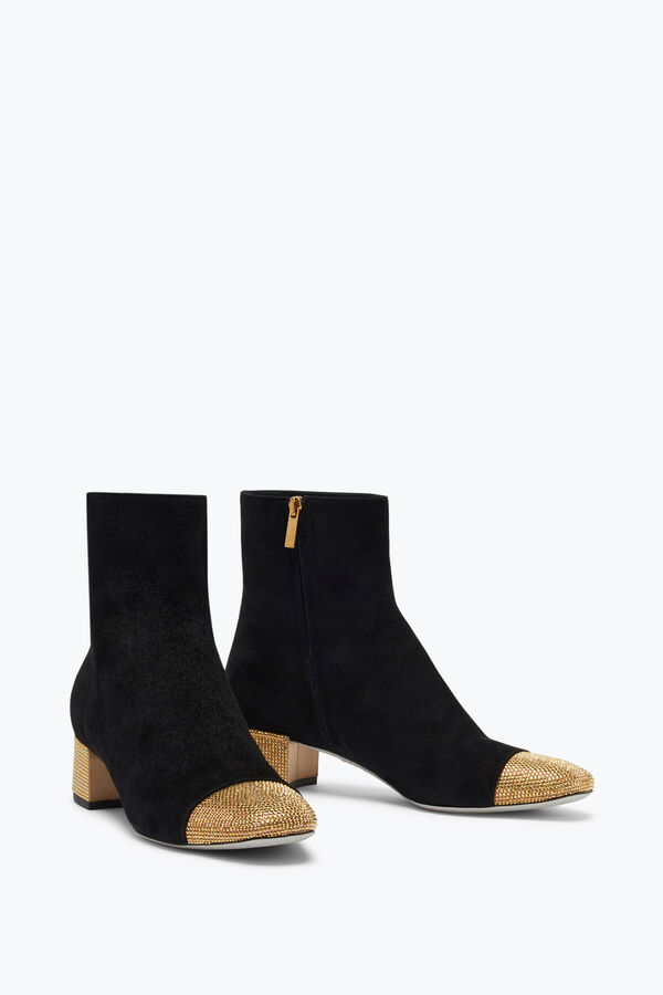 jeweled bonnie svart och guld bootie 40 rene caovilla