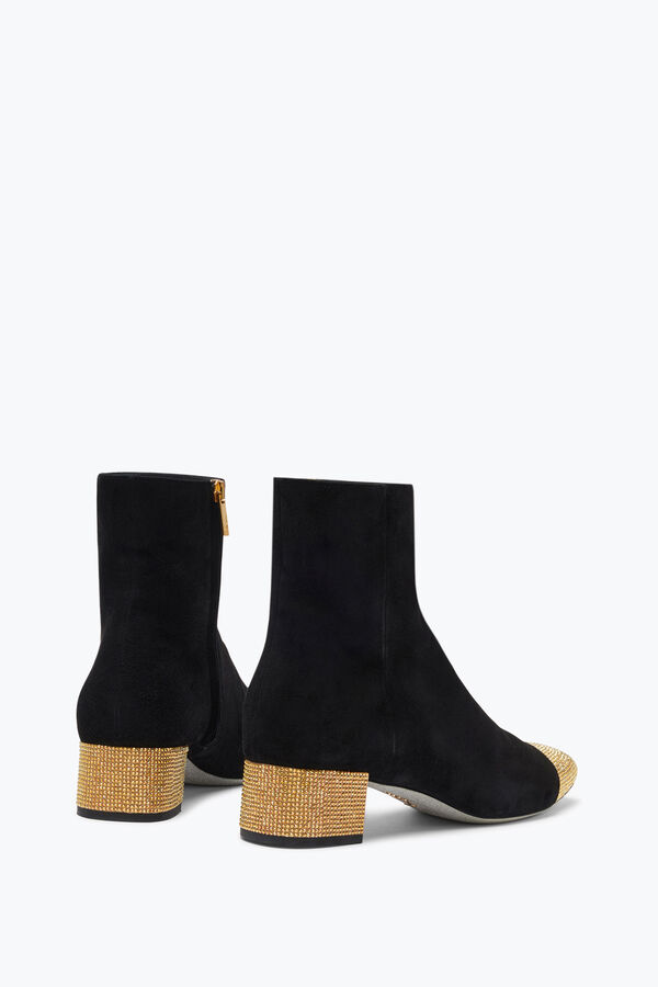 jeweled bonnie svart och guld bootie 40 rene caovilla