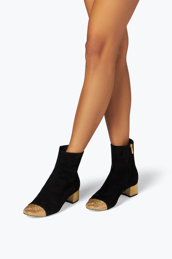jeweled bonnie svart och guld bootie 40 rene caovilla
