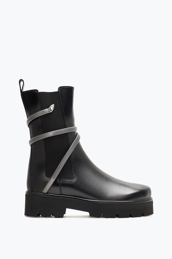 jeweled juniper svart och silver biker boot 45 rene caovilla