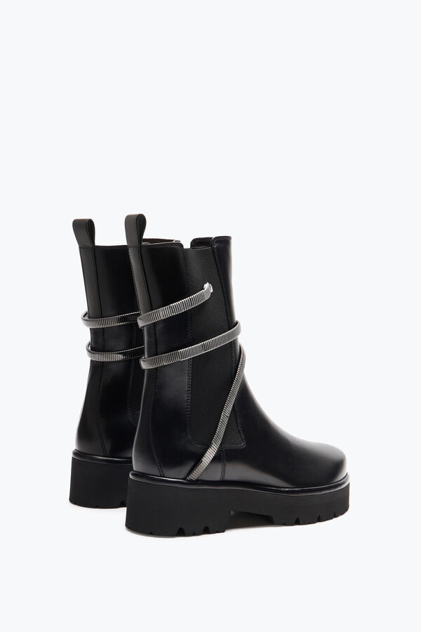 jeweled juniper svart och silver biker boot 45 rene caovilla