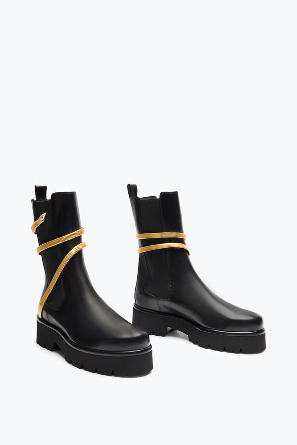 jeweled juniper svart och guld biker boot 45 rene caovilla