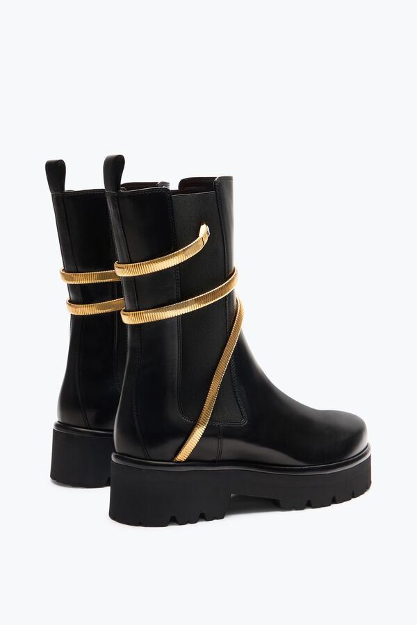 jeweled juniper svart och guld biker boot 45 rene caovilla