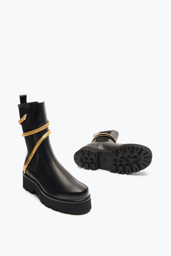jeweled juniper svart och guld biker boot 45 rene caovilla