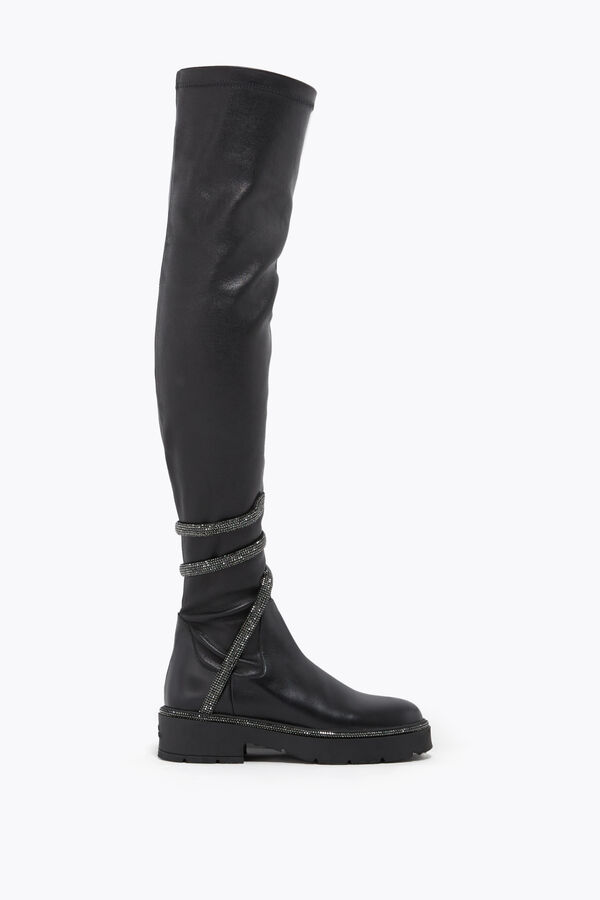 jeweled cleo svart cuissard boot 50 rene caovilla