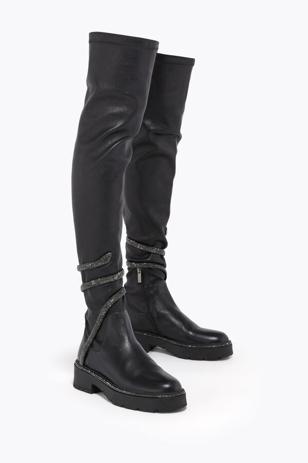 jeweled cleo svart cuissard boot 50 rene caovilla