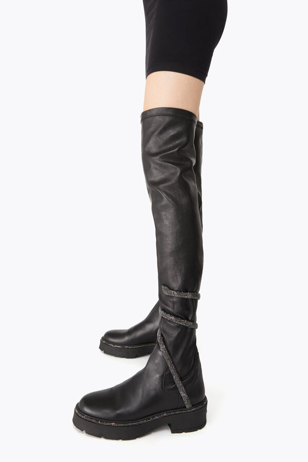 jeweled cleo svart cuissard boot 50 rene caovilla