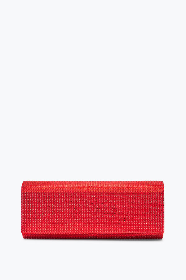 jeweled zafira röd clutch med alla-Över kristaller rene caovilla