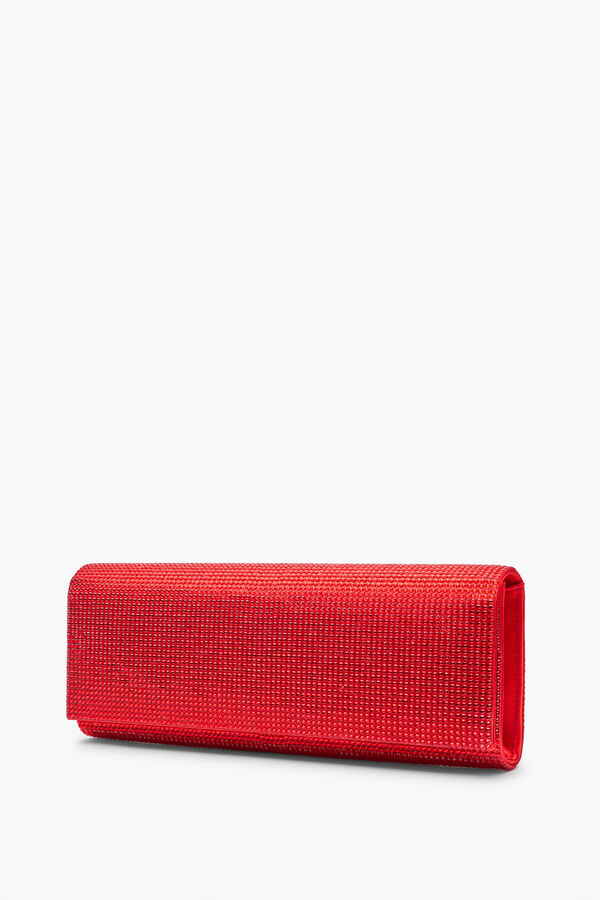 jeweled zafira röd clutch med alla-Över kristaller rene caovilla