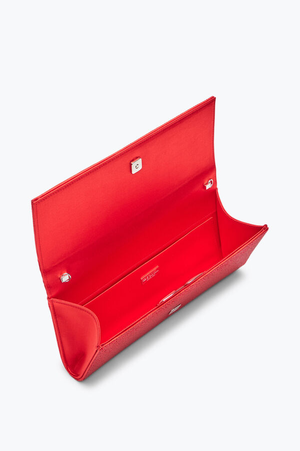 jeweled zafira röd clutch med alla-Över kristaller rene caovilla