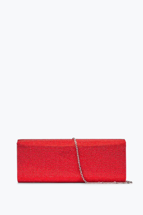 jeweled zafira röd clutch med alla-Över kristaller rene caovilla