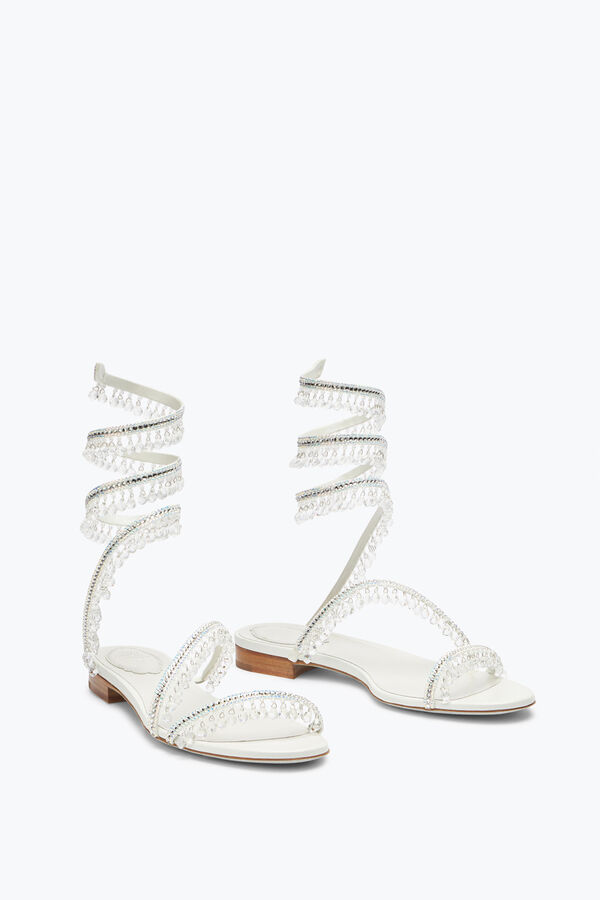jeweled ljuskrona crystal elfenben sandal 10 rene caovilla