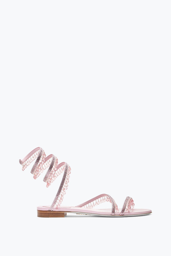 jeweled ljuskrona barbie rosa platt sandal 10 rene caovilla