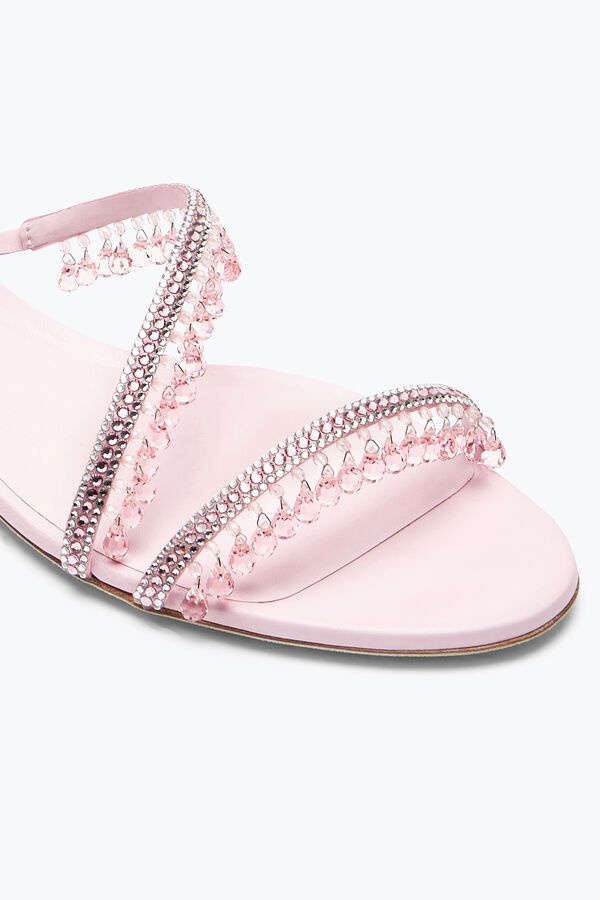 jeweled ljuskrona barbie rosa platt sandal 10 rene caovilla