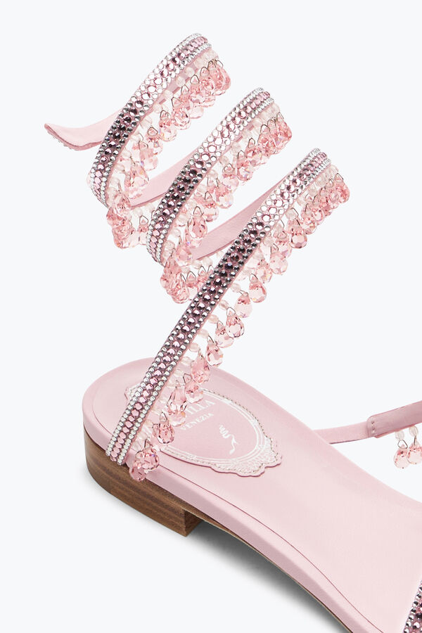 jeweled ljuskrona barbie rosa platt sandal 10 rene caovilla