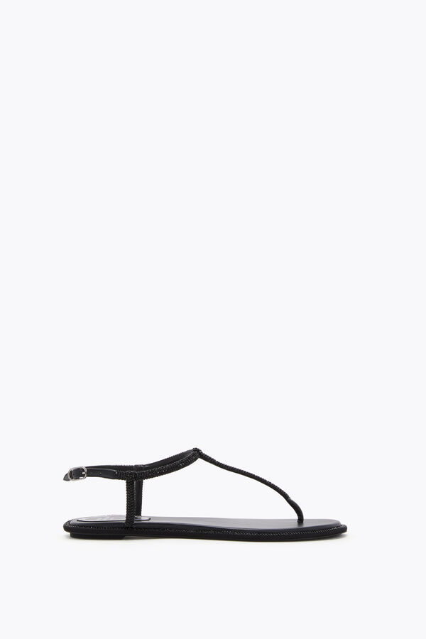jeweled diana kristall svart sandal 10 rene caovilla