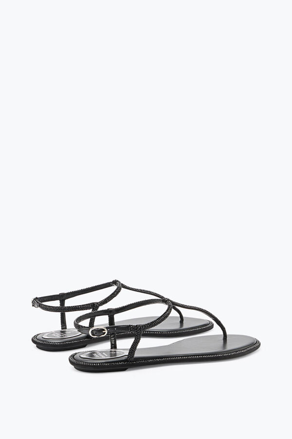 jeweled diana kristall svart sandal 10 rene caovilla