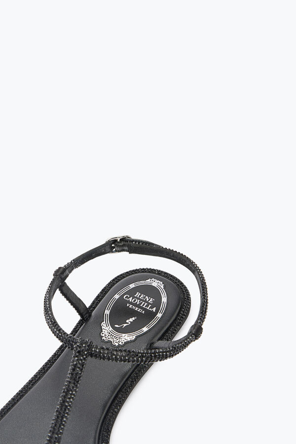 jeweled diana kristall svart sandal 10 rene caovilla