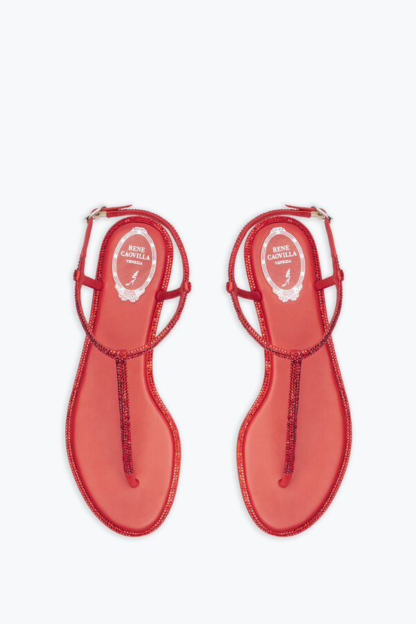 jeweled diana crystal red sandal 10 rene caovilla