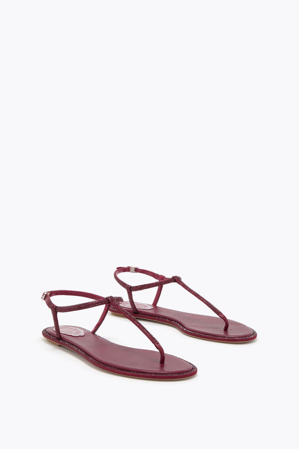 jeweled diana bourgogne sandal med kristaller 10 rene caovilla