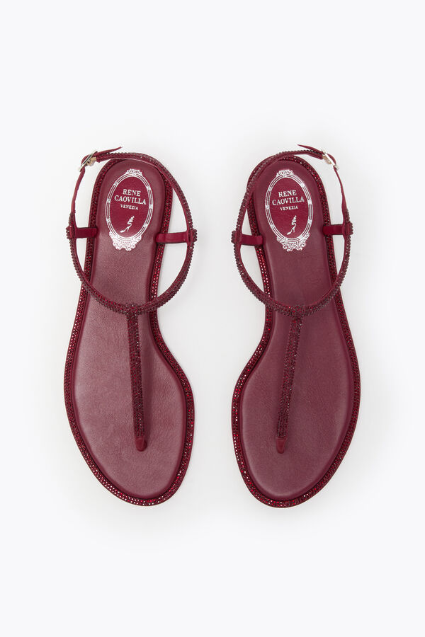 jeweled diana bourgogne sandal med kristaller 10 rene caovilla
