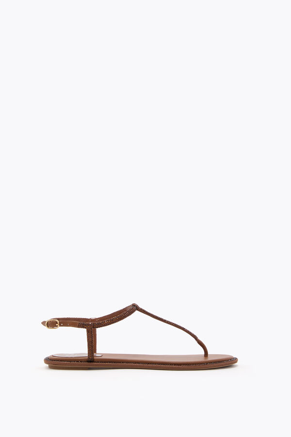 jeweled diana cognac sandal med kristaller 10 rene caovilla