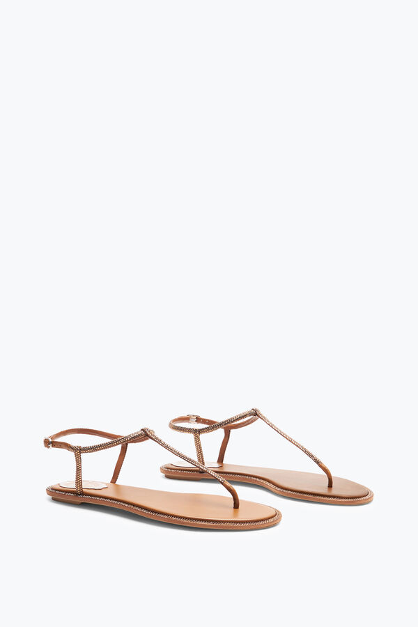 jeweled diana cognac sandal med kristaller 10 rene caovilla
