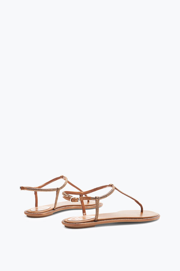 jeweled diana cognac sandal med kristaller 10 rene caovilla