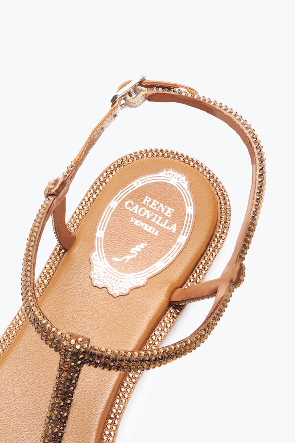 jeweled diana cognac sandal med kristaller 10 rene caovilla