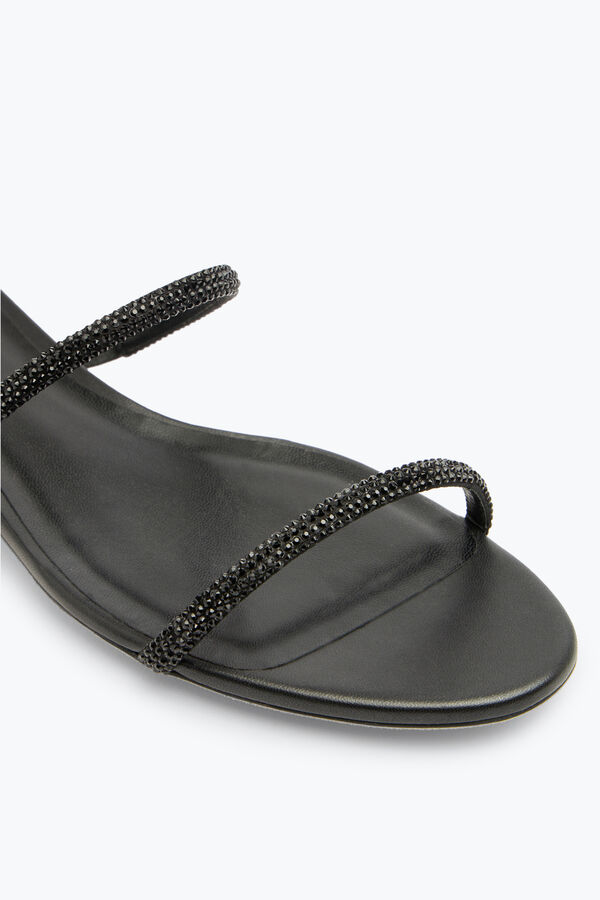 jeweled supercleo kristall svart sandal 10 rene caovilla