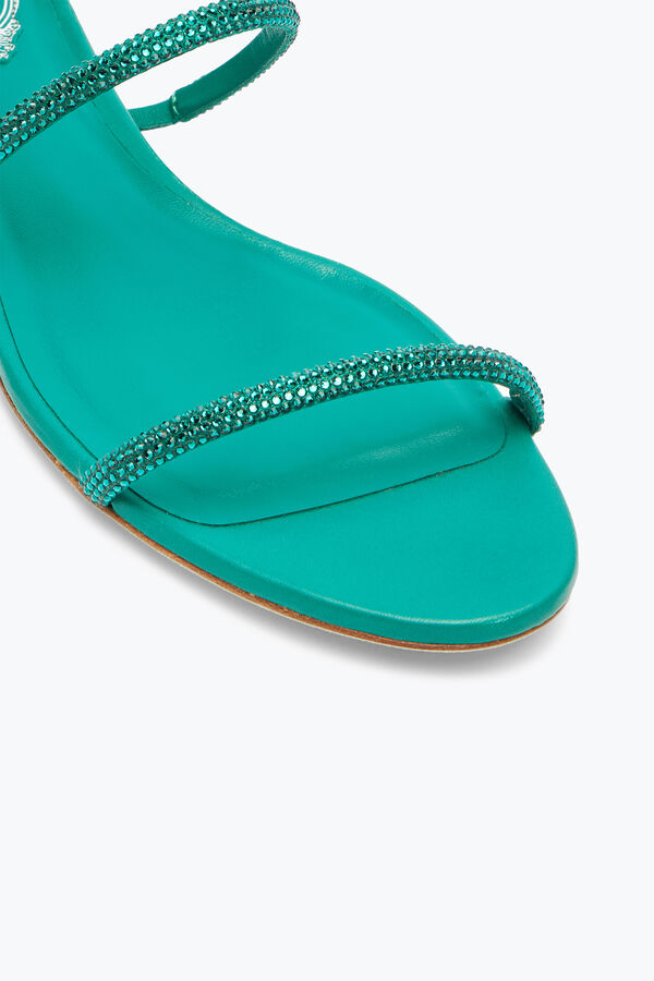 jeweled supercleo crystal smaragdgrön sandal 10 rene caovilla