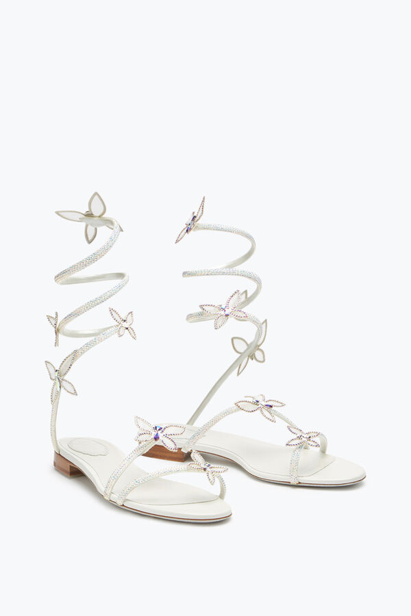 jeweled butterflower crystal elfenben sandal 10 rene caovilla