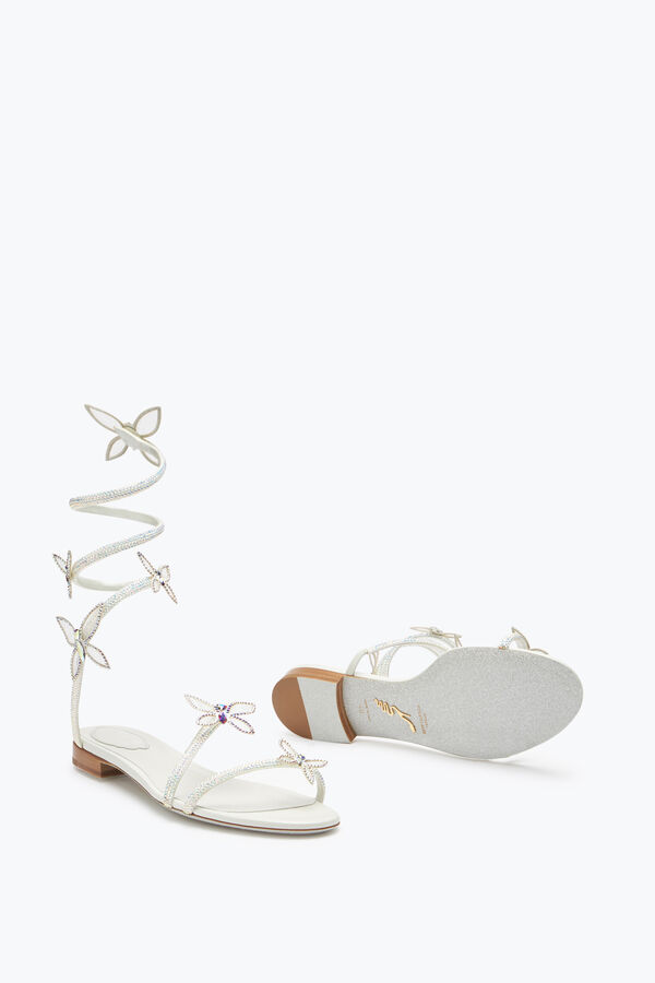 jeweled butterflower crystal elfenben sandal 10 rene caovilla