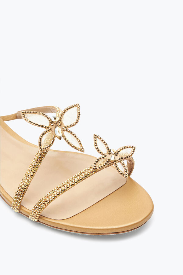 jeweled butterflower crystal guld sandal 10 rene caovilla