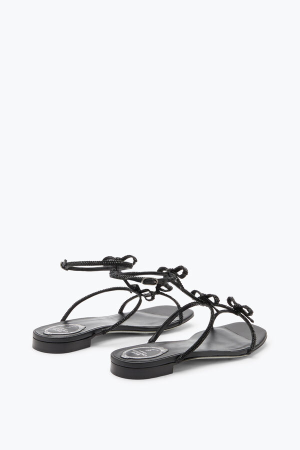 jeweled caterina svart platt sandal 10 rene caovilla