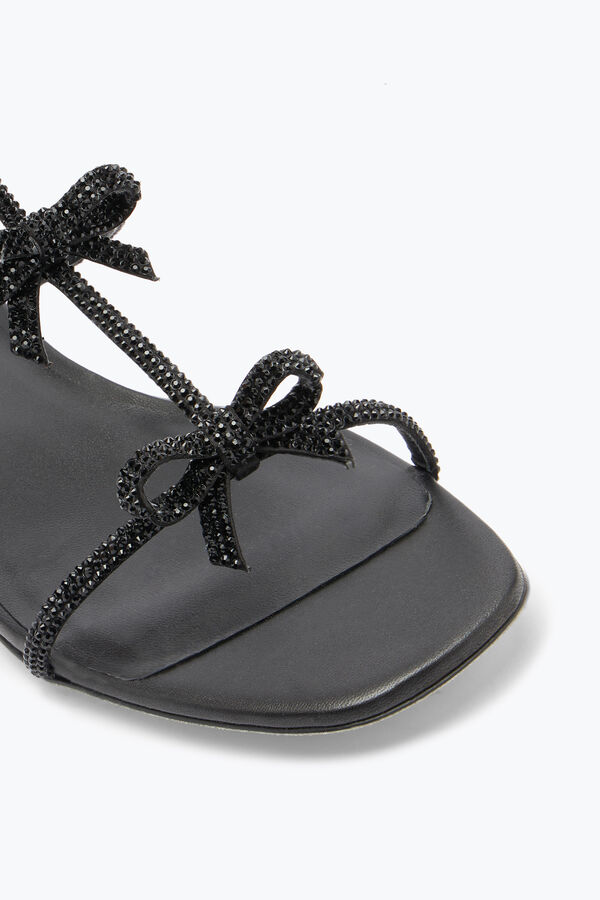 jeweled caterina svart platt sandal 10 rene caovilla