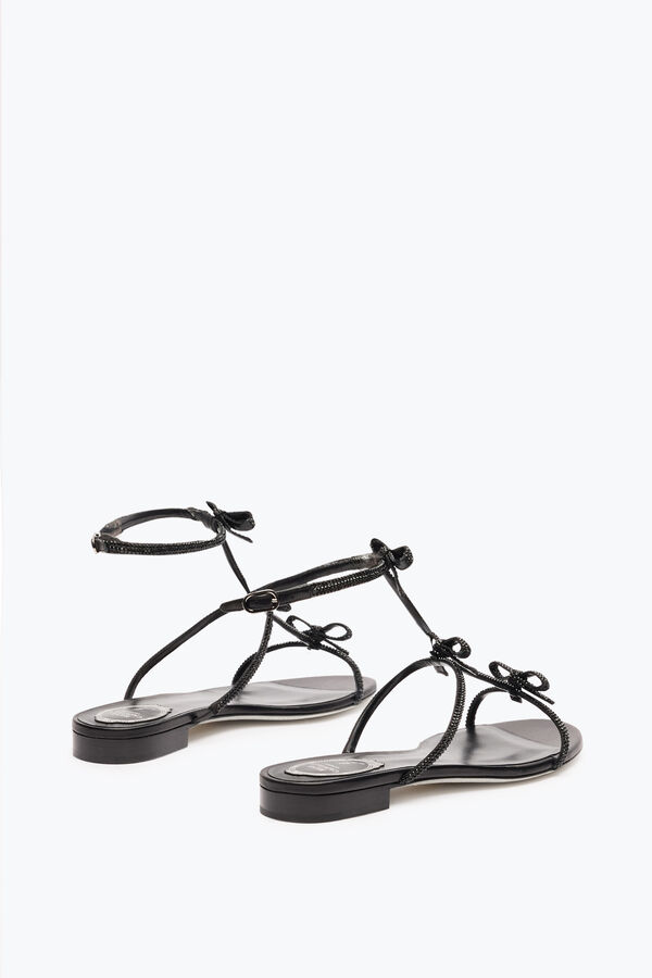 jeweled caterina svart platt sandal 10 rene caovilla