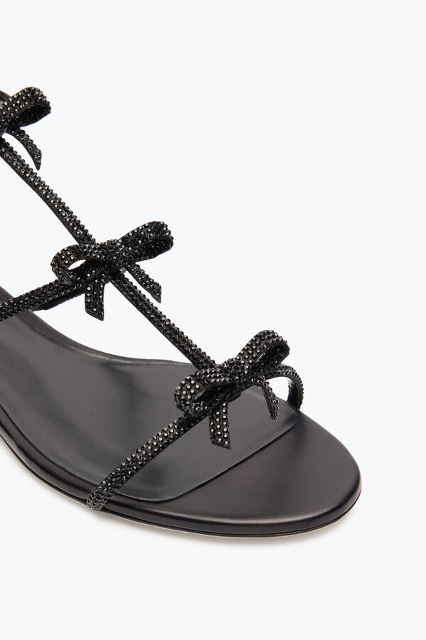 jeweled caterina svart platt sandal 10 rene caovilla