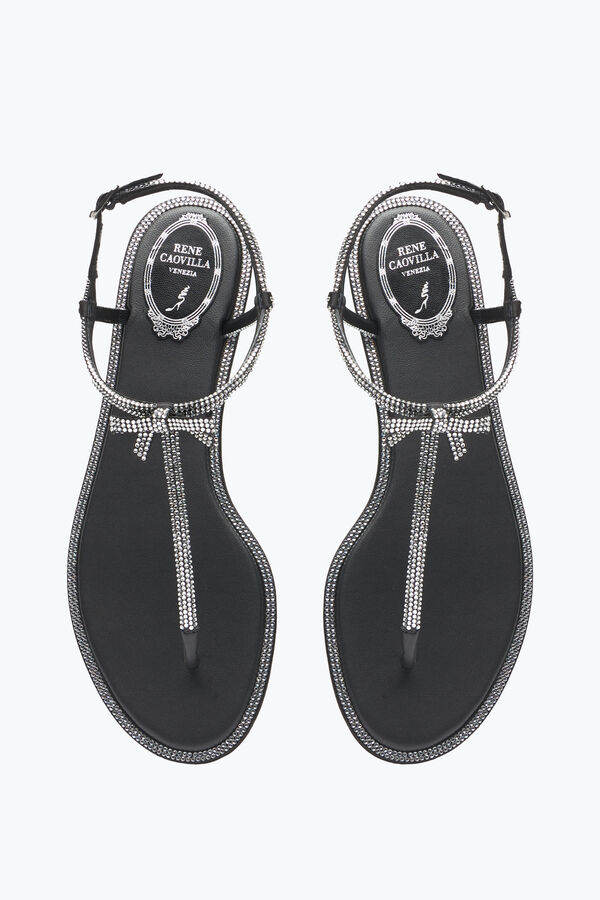 jeweled caterina svart rem sandal 10 rene caovilla