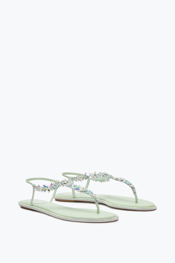 jeweled eden grÖn mynta thong sandal 10 rene caovilla