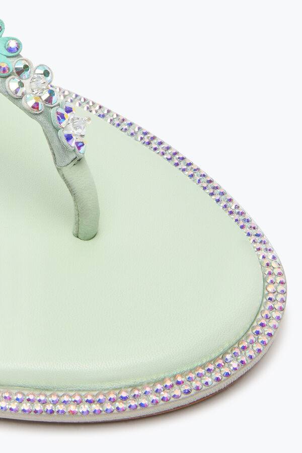 jeweled eden grÖn mynta thong sandal 10 rene caovilla